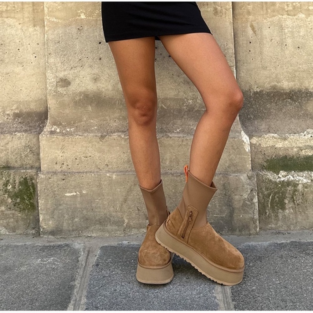 NEW UGG Women’s Classic Dipper Platform Boot in Chestnut
